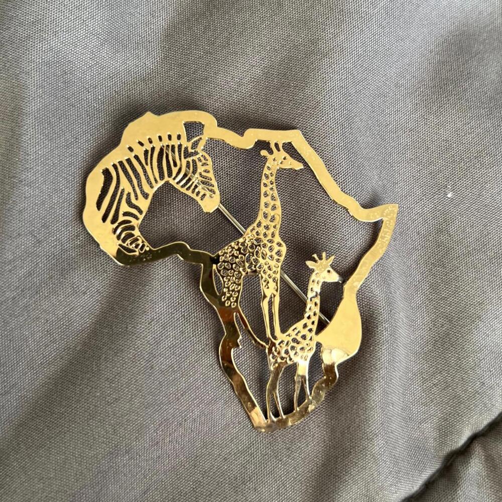 Africa Continent Outline Pin/Brooch